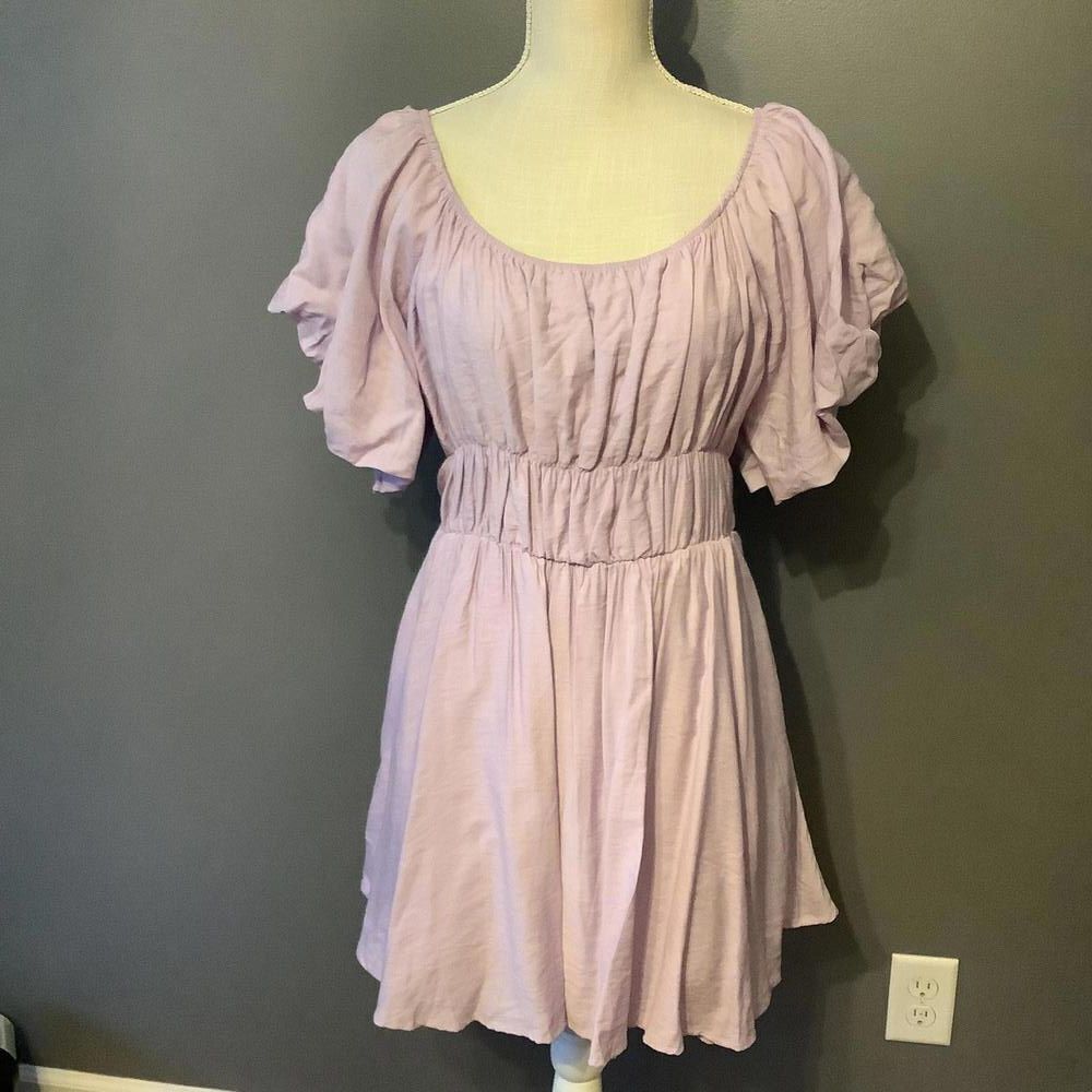 Molly‎ Green Chic Lilac Puff Sleeve Dress
